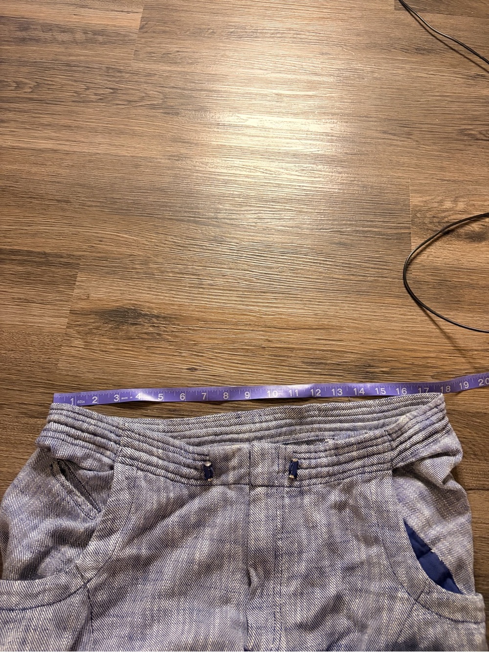 Anthropologie Wide-Leg Drawstring Hem Pants in Heathered Gray - Picture 13 of 13